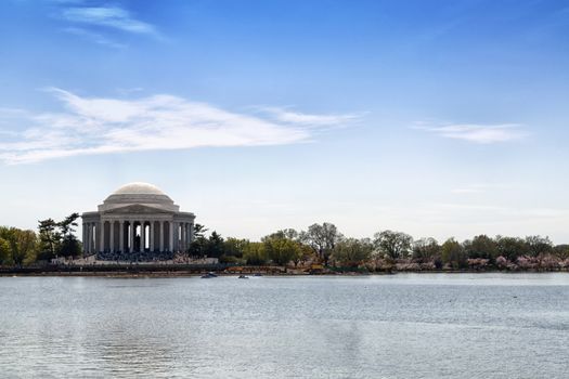 The Thomas Jefferson Memorial in Washington DC on the Tidal Basin