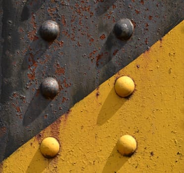 background with steel rivets from the railway bridge