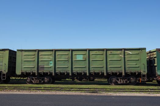 empty railway wagon in the station