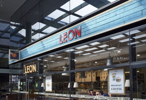 LONDON, UK – APRIL 15, 2014: Leon is a restaurant group, based in London, specialising in seasonal, locally sourced fast-food.