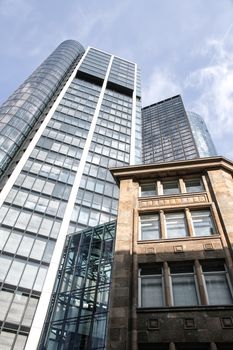 Modern architecture in Frankfurt am Main, Germany, Europe.