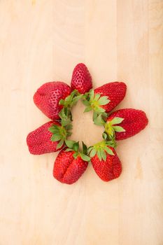 Fresh strawberries in the kitchen.