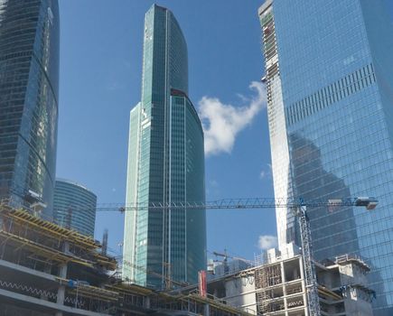 Construction of office buildings in Moscow