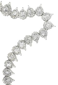 An elegant teardrop diamond necklace isolated on white