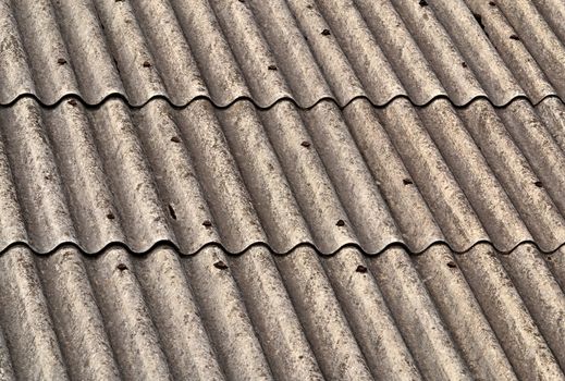 background or texture old gray wavy eternit roof
