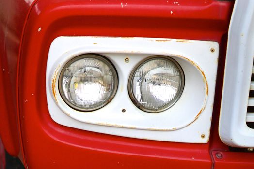 two bulbs of truck lamp,shallow focus
