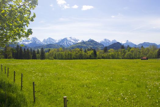 lovely panorama in the alps in Germany