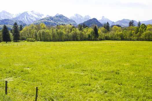 lovely panorama in the alps in Germany