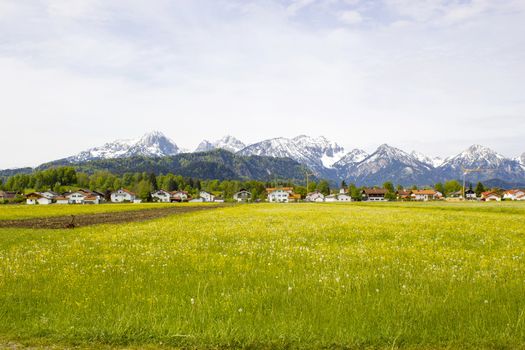 lovely panorama in the alps in Germany