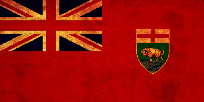 some very old vintage flag of manitoba