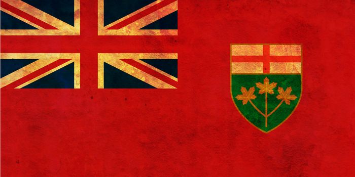 some very old vintage flag of ontario