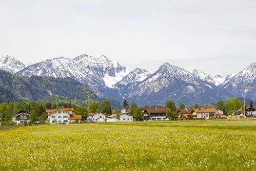 lovely panorama in the alps in Germany