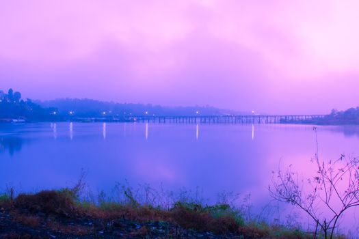 Foggy Winter Morning Moo longtime home in Kanchanaburi Thailand