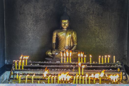 buddha and Candlelight in thailand.