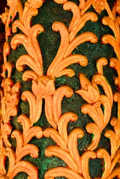 ancient stucco work that decorated with mirror and precious stone ,Lampang temple,Thailand