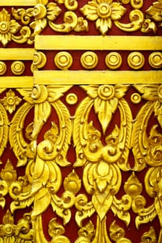 stucco work in thai art that usually decorated with mirror and precious stone or gold leaf,Chiang rai temple,Thailand