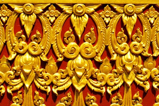 stucco work in thai art that usually decorated with mirror and precious stone or gold leaf,Chiang rai temple,Thailand