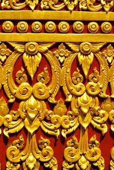 stucco work in thai art that usually decorated with mirror and precious stone or gold leaf,Chiang rai temple,Thailand