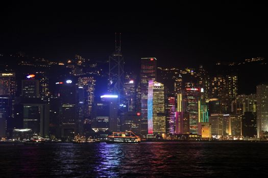 Hong Kong skyline at night