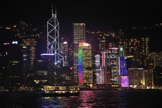 Hong Kong skyline at night