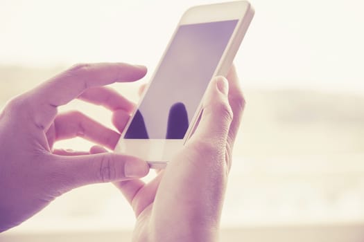 Woman Using a Smart Phone