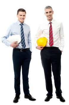 Team of construction workers with safety helmet