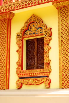 stucco work in thai art that usually decorated with mirror and precious stone or gold leaf,Chiang rai temple,Thailand