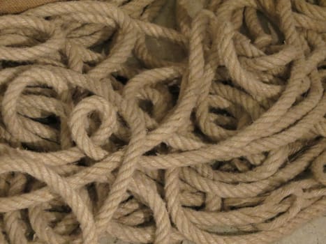 seaman's rope cast on the ground