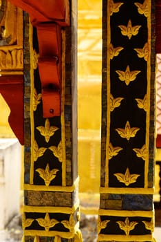 ancient stucco work that decorated with mirror and precious stone ,Lampang temple,Thailand