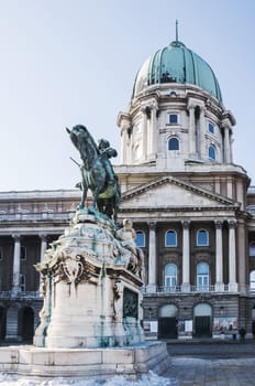 view of the Royal Palace in Buda, Budapest, Hungary