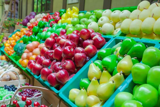 Fresh fruits shop at a market