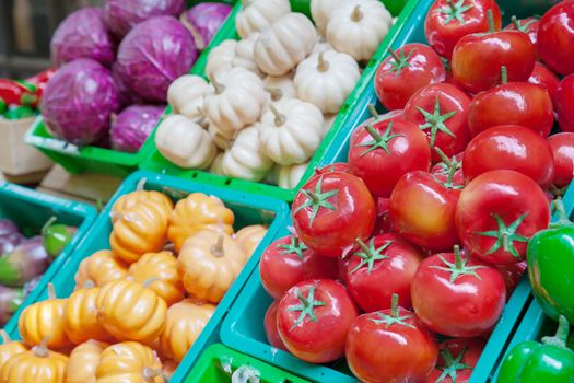 Fresh vegetable shop at a market