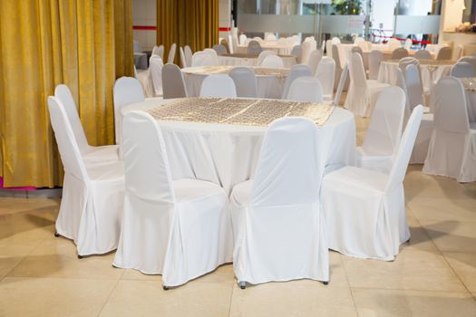 wedding chair and table setting for fine dining 