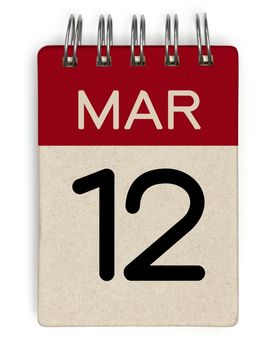 12 mar calendar