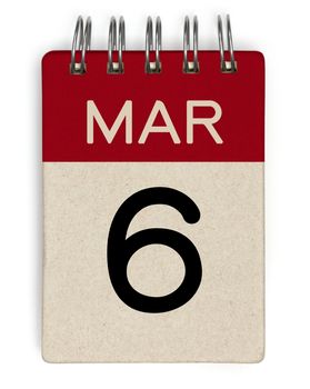 6 mar calendar