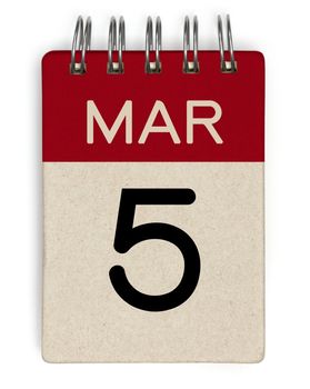 5 mar calendar