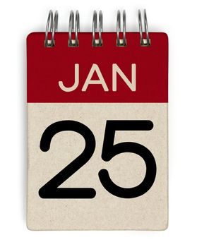 25 jan calendar