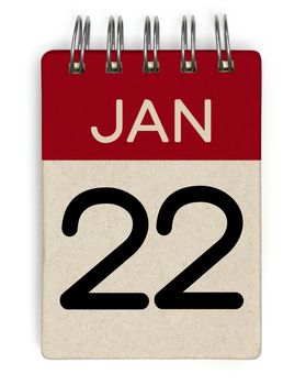 22 jan calendar