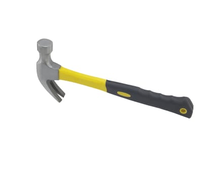 The hammer for hammering nails insulated