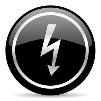 black web button on white background