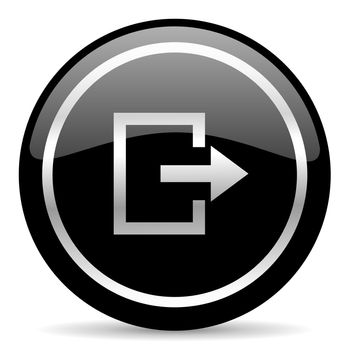 black web button on white background