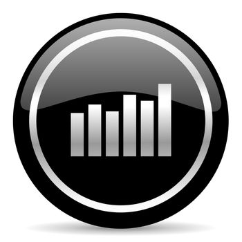 black web button on white background