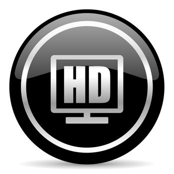 black web button on white background
