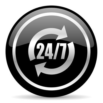 black web button on white background