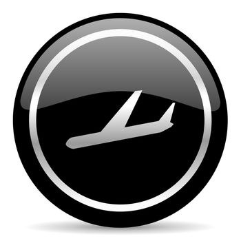 black web button on white background