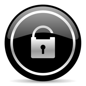 black web button on white background
