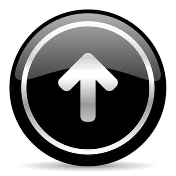 black web button on white background
