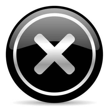 black web button on white background