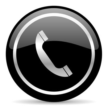 black web button on white background