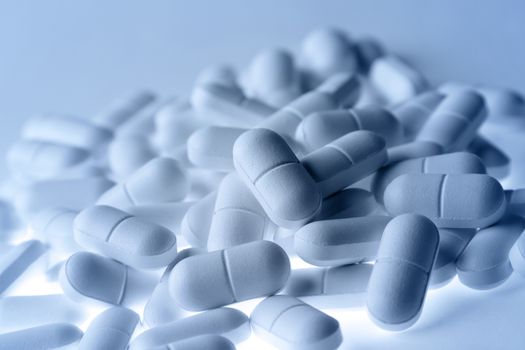 Closeup of pile of pills